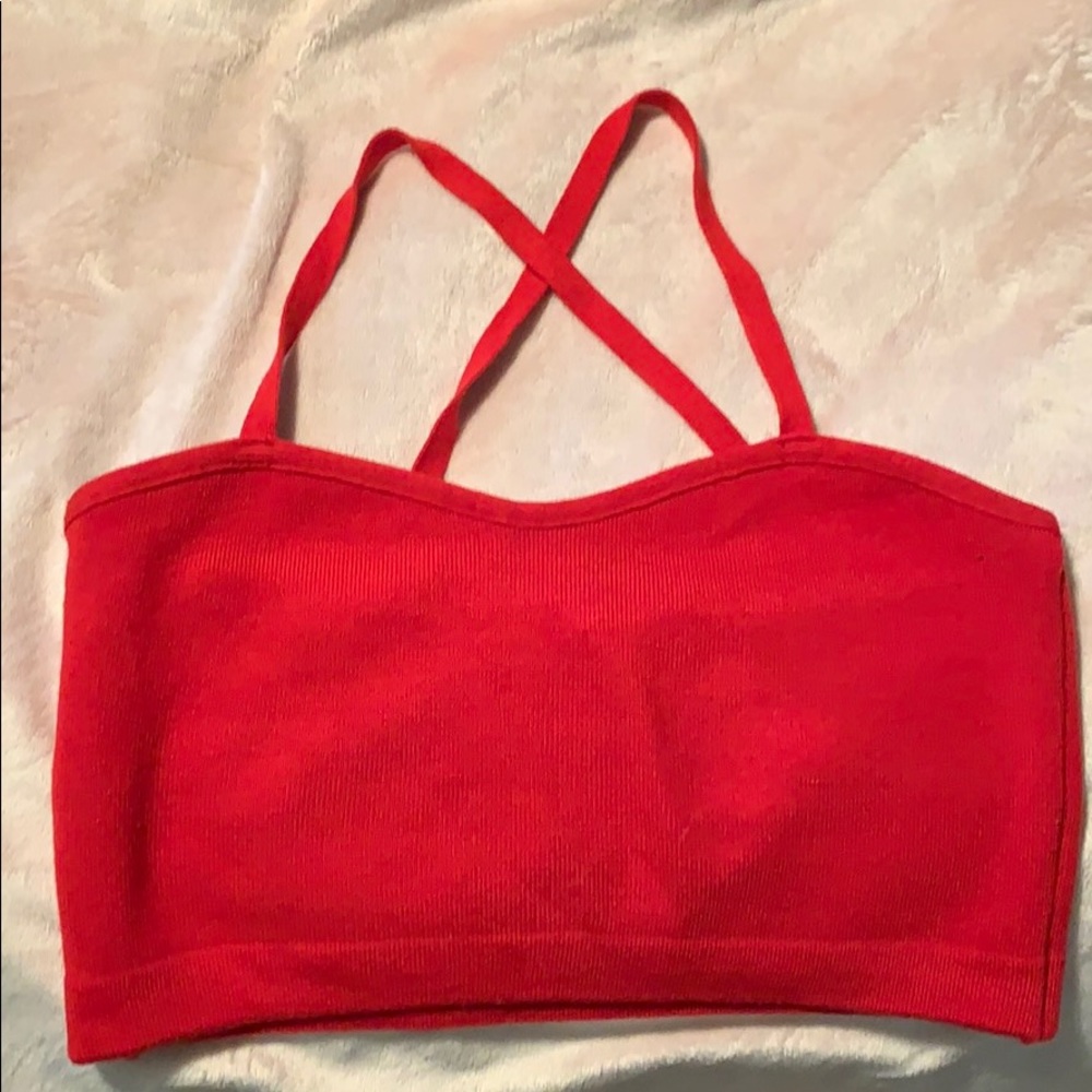 Red crop top